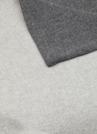 Detail View - Click To Enlarge - JOVENS - Extra Large Cashmere Blanket — Charcoal & Grey
