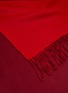 Detail View - Click To Enlarge - JOVENS - Fringed Doubleface Cashmere Blanket — Wine Red