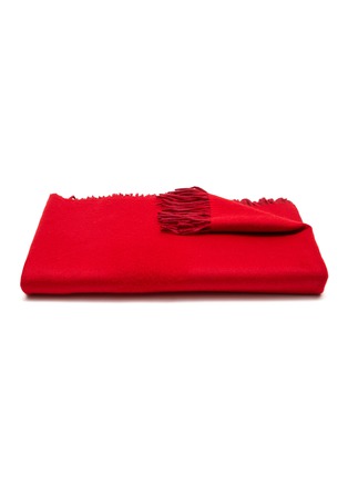 Main View - Click To Enlarge - JOVENS - Fringed Doubleface Cashmere Blanket — Wine Red