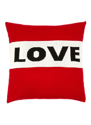 Main View - Click To Enlarge - JOVENS - Love' Cashmere Cushion — Red