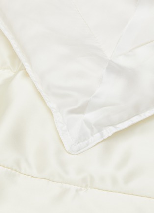 Detail View - Click To Enlarge - JOVENS - Quilted Silk Blanket — White & Cream