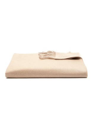 Main View - Click To Enlarge - JOVENS - Fringed Waterweave Cashmere Blanket — Taupe