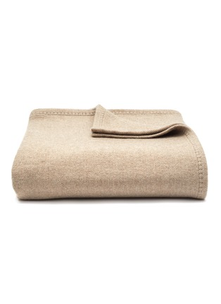 Main View - Click To Enlarge - JOVENS - Extra Large Cashmere Blanket — Taupe & White