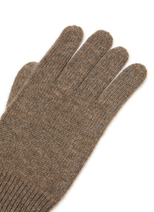 Detail View - Click To Enlarge - JOVENS - Small Cashmere Knit Gloves — Taupe