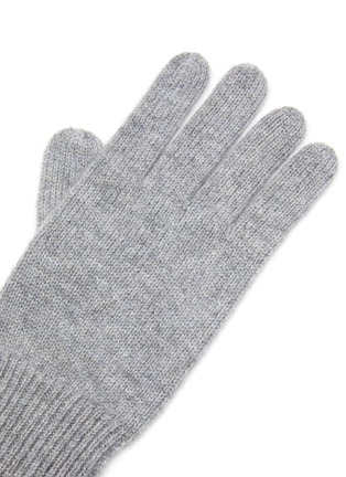 Detail View - Click To Enlarge - JOVENS - Small Cashmere Knit Gloves — Grey