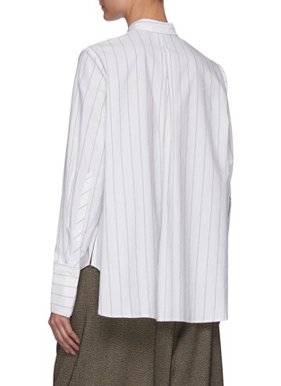 Back View - Click To Enlarge - MARK KENLY DOMINO TAN - Sydney' Mandarin Collar Cotton Blend Shirt
