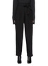 Main View - Click To Enlarge - MARK KENLY DOMINO TAN - Piper' Tie Waist Pleated Pinstriped Pants