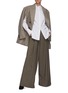 Figure View - Click To Enlarge - MARK KENLY DOMINO TAN - Jenna' Side Opening Double Breasted Blazer