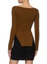 Back View - Click To Enlarge - KHAITE - Maddy' Square Neck Side Slit Knit Top