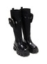 Figure View - Click To Enlarge - PRADA - Nylon Pouch Tall Riding Boots