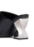 Detail View - Click To Enlarge - OPENING CEREMONY - 'Dinero' twisted metallic heel cutout leather mules