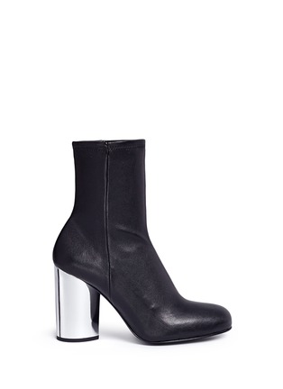 Main View - Click To Enlarge - OPENING CEREMONY - 'Zloty' metallic heel leather mid calf boots