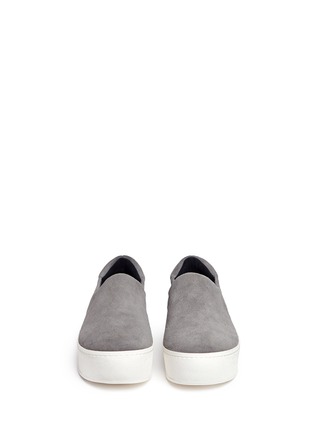Front View - Click To Enlarge - OPENING CEREMONY - 'Cici' suede flatform skate slip-ons