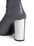 Detail View - Click To Enlarge - OPENING CEREMONY - 'Zloty' metallic heel leather mid calf boots