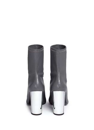 Back View - Click To Enlarge - OPENING CEREMONY - 'Zloty' metallic heel leather mid calf boots