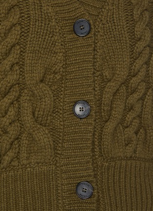  - FRAME - Merino Wool Chunky Cable Knit Cardigan