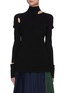 Main View - Click To Enlarge - TIBI - Giselle' Cutout Turtleneck Knit Sweater