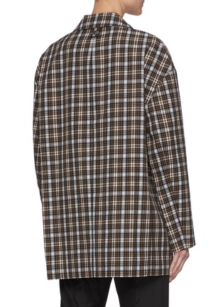Back View - Click To Enlarge - TIBI - Costello' Liam Studded Chequered Single Breasted Blazer