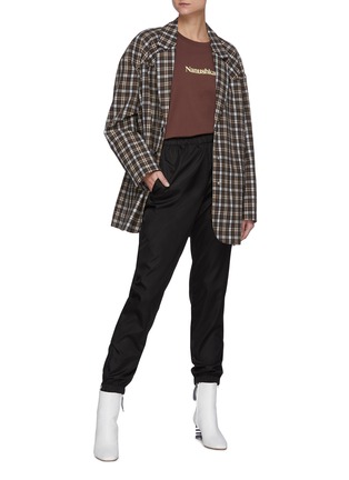 Figure View - Click To Enlarge - TIBI - Costello' Liam Studded Chequered Single Breasted Blazer