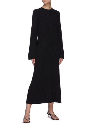 Figure View - Click To Enlarge - LOULOU STUDIO - Thick Collar Knit Dress