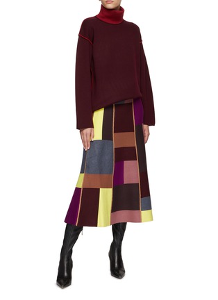 Figure View - Click To Enlarge - VICTORIA, VICTORIA BECKHAM - PIPING DETAIL SWEATER
