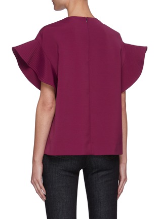Back View - Click To Enlarge - VICTORIA, VICTORIA BECKHAM - Flounce Sleeve Top