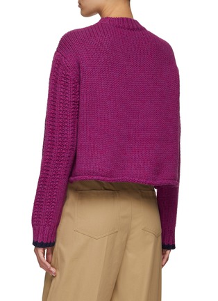 Back View - Click To Enlarge - VICTORIA, VICTORIA BECKHAM - ROUND NECK CHUNKY KNIT SWEATER