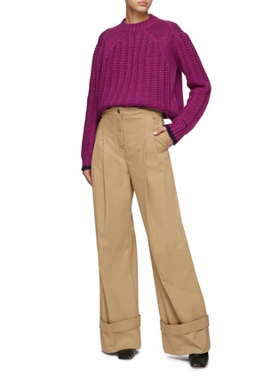 Figure View - Click To Enlarge - VICTORIA, VICTORIA BECKHAM - ROUND NECK CHUNKY KNIT SWEATER