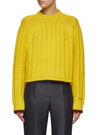 Main View - Click To Enlarge - VICTORIA, VICTORIA BECKHAM - ROUND NECK CHUNKY KNIT SWEATER