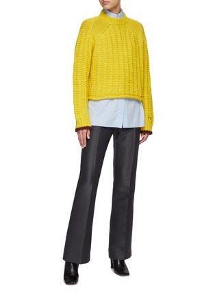 Figure View - Click To Enlarge - VICTORIA, VICTORIA BECKHAM - ROUND NECK CHUNKY KNIT SWEATER