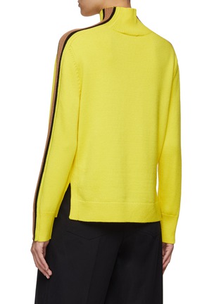 Back View - Click To Enlarge - VICTORIA, VICTORIA BECKHAM - CONTRAST RIB TURTLENECK SWEATER