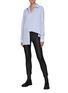 Figure View - Click To Enlarge - VINCE - Back Seam Leather Leggings