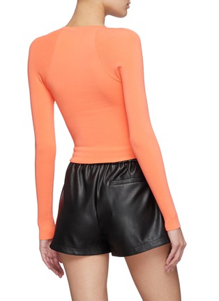 Back View - Click To Enlarge - ALICE & OLIVIA - Gita' Sweetheart Neck Knit Crop Top