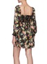 Back View - Click To Enlarge - ALICE & OLIVIA - Cooper' Shirred Square Neck Floral Dress