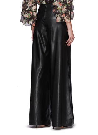 Back View - Click To Enlarge - ALICE & OLIVIA - Athena' Vegan Leather Wide Legged Pants