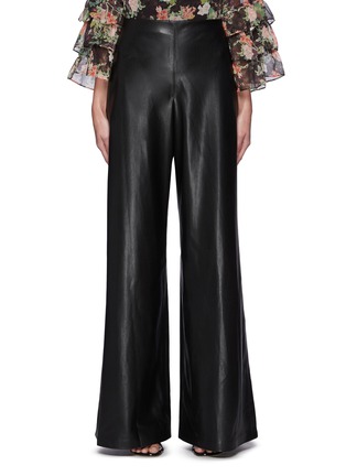 Main View - Click To Enlarge - ALICE & OLIVIA - Athena' Vegan Leather Wide Legged Pants