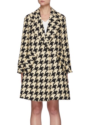 Main View - Click To Enlarge - ALICE & OLIVIA - Stefan' Houndstooth Enlarged Lapel Coat