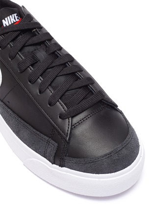 Detail View - Click To Enlarge - NIKE - BLAZER LOW PLATFORM' LOW TOP LACE UP LEATHER SNEAKERS