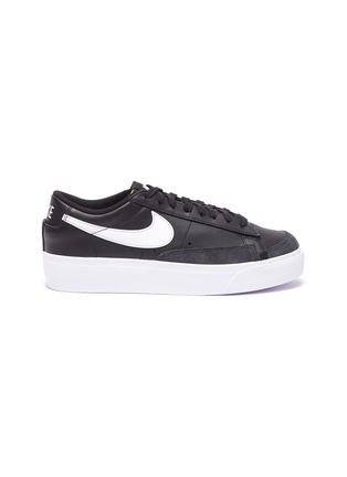 Main View - Click To Enlarge - NIKE - BLAZER LOW PLATFORM' LOW TOP LACE UP LEATHER SNEAKERS