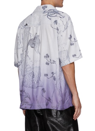 Back View - Click To Enlarge - FENG CHEN WANG - Gradient Coloured Chinese Ink Painting Print Chinlon Hawaiian Shirt