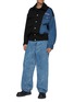 Figure View - Click To Enlarge - FENG CHEN WANG - Two Pocket Panelled Denim Jacket