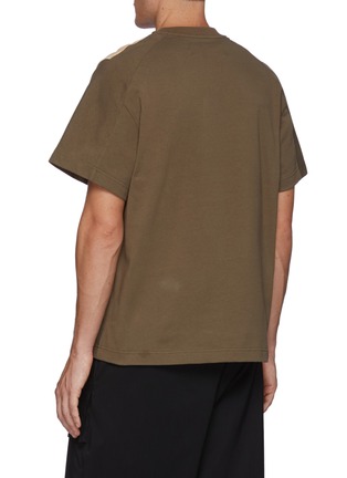 Back View - Click To Enlarge - FENG CHEN WANG - Contrasting Panel Cotton Crewneck T-Shirt