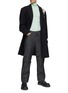 Figure View - Click To Enlarge - FENG CHEN WANG - Deconstructed Contrast Front Panel Long Jacket
