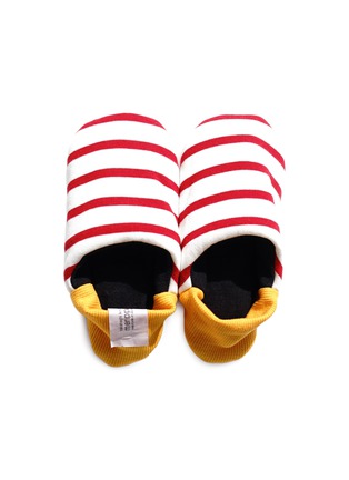 Main View - Click To Enlarge - MERIPPA - Reversible Striped Cotton Linen Slippers – Extra Large