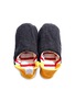  - MERIPPA - Reversible Striped Cotton Linen Slippers – Extra Large