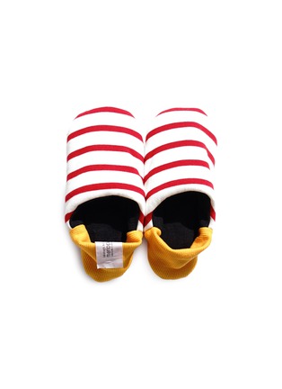Main View - Click To Enlarge - MERIPPA - Reversible Striped Cotton Linen Slippers – Large