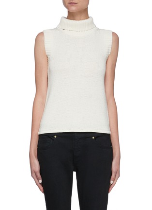 helmut lang shoulder cutout turtleneck
