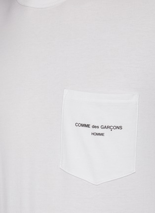  - COMME DES GARÇONS HOMME - Branding Appliqued Chest Pocket Long Sleeved Crewneck Cotton T-Shirt