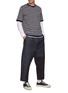 Figure View - Click To Enlarge - COMME DES GARÇONS HOMME - Branding Appliqued Chest Pocket Long Sleeved Crewneck Cotton T-Shirt