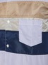  - COMME DES GARÇONS HOMME - Tri Coloured Nylon Panelled Striped Cotton Shirt